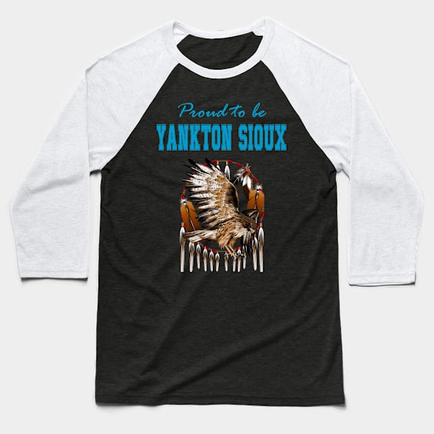 Native American Yankton Sioux Eagle Spirit Baseball T-Shirt by Jaya Moore